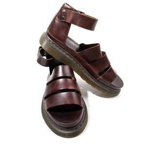 DR MARTENS Clarissa Gladiator Brando Leather Strap Sandals Beachy Boho Grunge 10